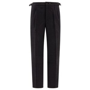 BODE Men's Pleated Wool Trousers Men GREY Pants